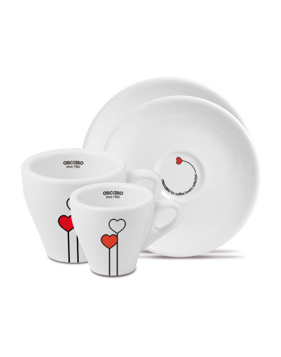 Ascaso Cappuccino LOVE cup + dish