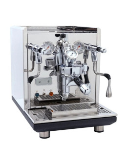 Set ECM Synchronika Stainless steel / anthracite Espresso Machine with Flow Control + Eureka Mignon Zero Single Dose Grinder for Domestic use