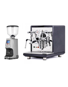 Set ECM Synchronika Anthracite + Eureka Atom Specialty 65E -On-demand grinder for domestic and professional purpose