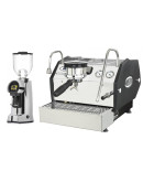 Set La Marzocco GS3 AV 1 group + Eureka HELIOS 75 on demand grinder with Blow-Up Support