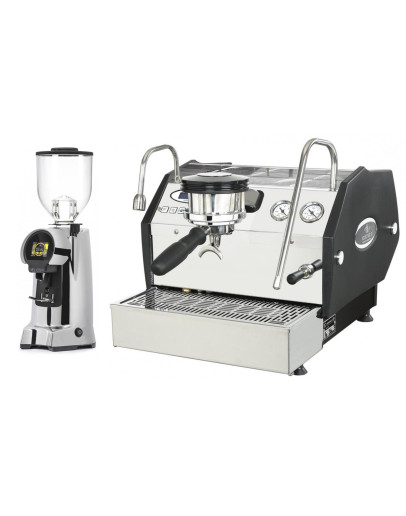Set La Marzocco GS3 AV 1 group + Eureka HELIOS 75 on demand grinder with Blow-Up Support