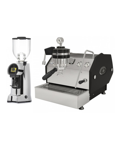 Set La Marzocco GS3 MP 1 group + Eureka HELIOS 75 on demand grinder with Blow-Up Support