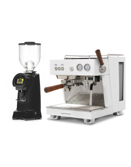 Set Ascaso BABY T PLUS Espresso Machine + Eureka HELIOS 65 on demand grinders