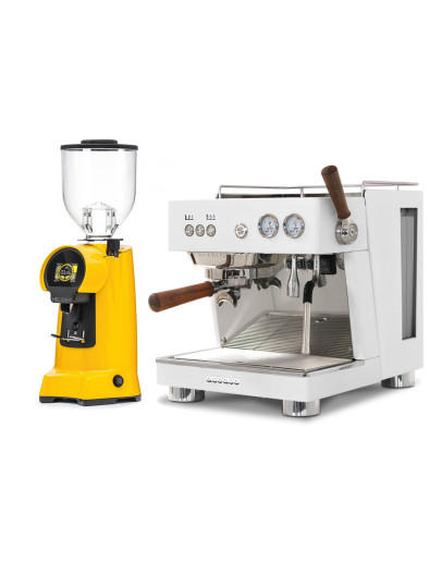 Set Ascaso BABY T PLUS Espresso Machine + Eureka HELIOS 80 on demand grinders