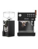 Set Ascaso Steel Duo PLUS Espresso Machine + Eureka Mignon Turbo 65mm Electronic Grinder for Domestic use