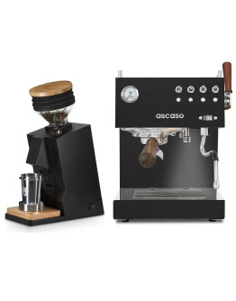 Set Ascaso Steel Duo PLUS Espresso Machine + Eureka ORO Mignon Single Dose Grinder