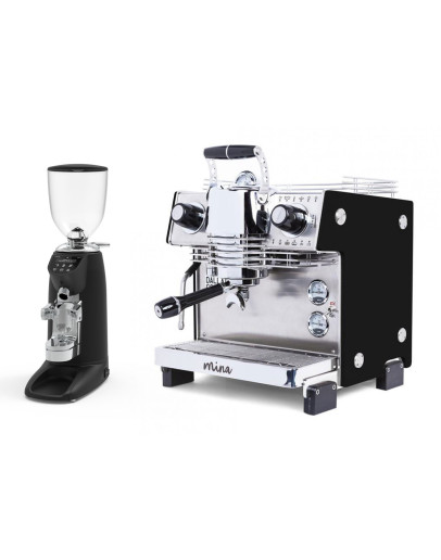 Set Dalla Corte MINA Espresso Machine + Compak E6 DBW Coffee Grinder with an integrated scale