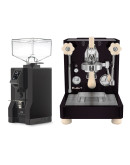 Set Lelit Bianca Espresso Machine V.3 Black Edition Espresso Machine + Eureka Mignon Turbo 65mm Electronic Grinder for Domestic use