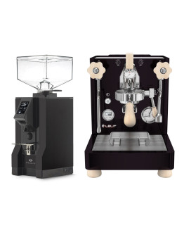 Set Lelit Bianca Espresso Machine V.3 Black Edition Espresso Machine + Eureka Mignon Turbo 65mm Electronic Grinder for Domestic use