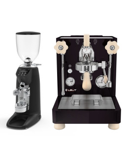 Set Lelit Bianca V.3 Black Edition Espresso Machine + Compak E6 DBW Coffee Grinder with an integrated scale