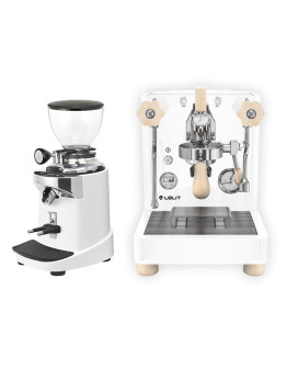 Set Lelit Bianca V.3 White Edition Espresso Machine + Ceado E37S On-Demand Coffee Grinder