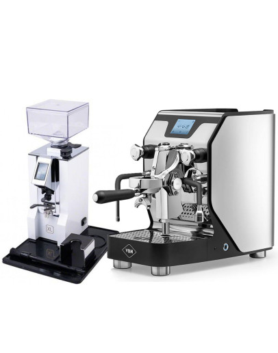 Set Vibiemme Domobar Super Electronic Espresso Machine + Eureka ORO Mignon XL Domestic grinder