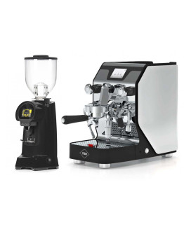Set Vibiemme Domobar Super Electronic Espresso Machine + Eureka HELIOS 65 on demand grinders
