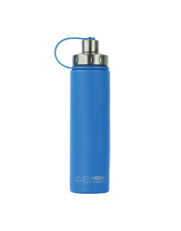 EcoVessel - Insulated Water Bottle Boulder - Hudson Blue 700 ml