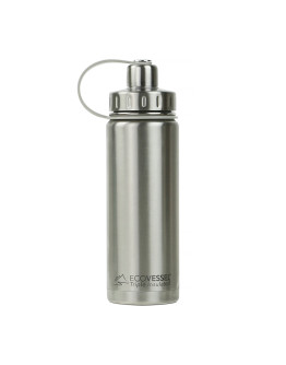 EcoVessel - Insulated Water Bottle Boulder - Silver Express 600 ml