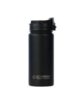 EcoVessel - Insulated Water Bottle Perk - Black Shadow 473 ml