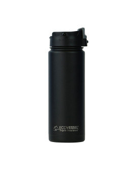 EcoVessel - Perk Black Shadow - 600 ml Travel Bottle