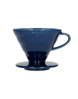 Hario V60-02 Ceramic Coffee Dripper Indigo Blue