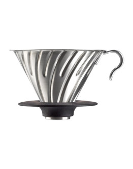 Hario V60-02 Steel dripper with silicone base