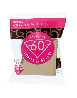 Hario Misarashi brown paper filters – V60-01 – 100 pieces